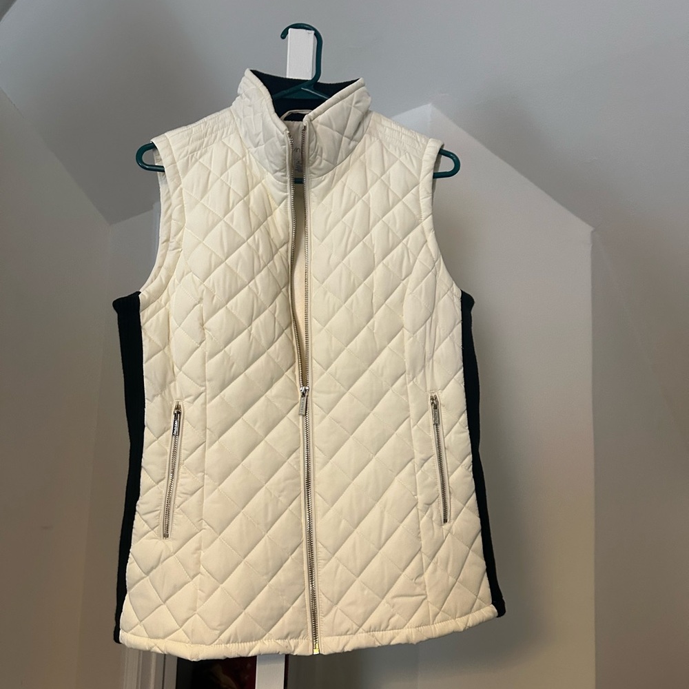 Women's Quilted Cream Vest